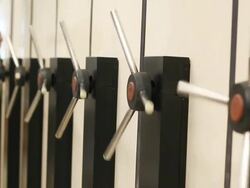 Metal Filing Cabinets Stock Footage