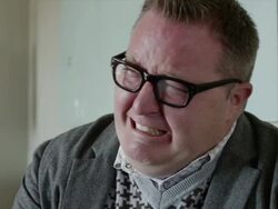 Close up shot of man talking, crying and rubbing his face / Orem, Utah, United States,  Stock Footage