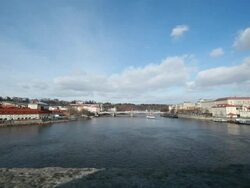 View to Vltava, Prague, Chech Republic, HD Stock Footage