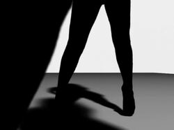 Girls silhouette dancing to a music Stock Footage
