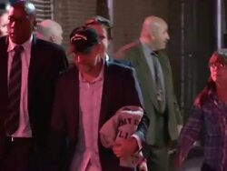 Woody Harrelson & Laura Louie evade fans at Jimmy Stock Footage