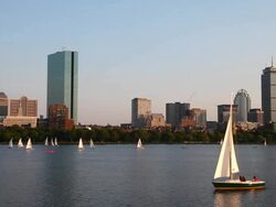 Sailing the Charles River, Boston Stock Footage