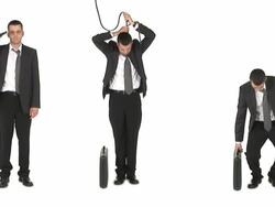 HD LOOP: Suicidal Businessman Stock Footage