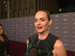 INTERVIEW: Amber Valletta on what brings her out at LACMA Hosts 2012 Art + Film Gala Honoring Ed Ruscha And Stanley Kubrick Presented By Gucci Stock Footage