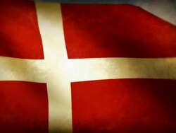 Waving Flag - Denmark Stock Footage