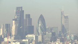 London skyline in smog News Clip