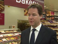 Nick Clegg speaking about tax income allowance News Clip