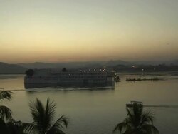 Time Lapse Lake Palace Udaipur Rajasthan India Stock Footage
