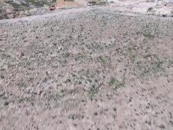 Aerial Mar Saba Monastery in the Northern Judea desert, Israel Stock Footage