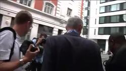 BBC presenter Jeremy Vine doorstepped by the media over BBC pay figures News Clip