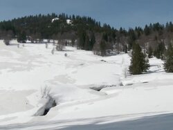 landscape changing seasons from winter to early spring Stock Footage
