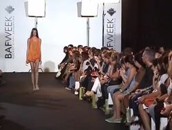 Models on the runway at Buenos Aires Fashion Week on February 24, 2011, in Buenos Aires, Argentina. (Footage by Meche Marmol/LatinContent/Getty Images) Stock Footage