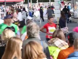 Marathon running, Real Time + Audio Stock Footage