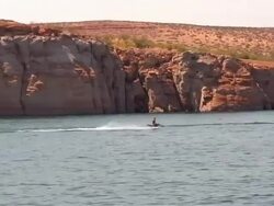 Personal Watercraft on Lake Powell Stock Footage