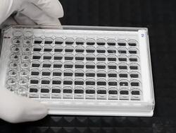 mixing micro tube by mechine step Stock Footage