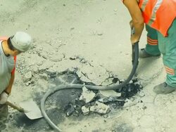 Road Workers Stock Footage