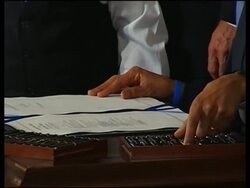 WRAP Obama signs healthcare bill into law ADDS AUDIO of Biden expletive News Clip