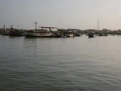 WS View of various boats on seaport / Paracas, Nazca, Peru Stock Footage