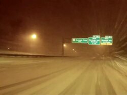 Car POV - Blizzard Of 2015 Suffolk County, LI Snowstorm Stock Footage