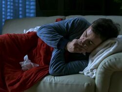 HD: Sick Man Coughing At Night Stock Footage