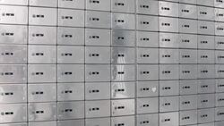 Safety deposit boxes Stock Footage