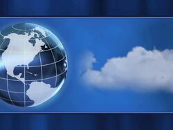 Globe with clouds loopable Stock Footage