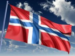 Norwegian Flag Stock Footage