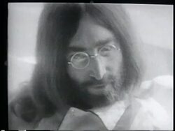 John Lennon and Yoko Ono promote peace with bed-in Stock Footage