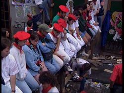 SPAIN: PAMPLONA: SAN FERMIN BULL RUNNING FESTIVAL News Clip