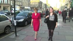 Nicola Sturgeon arriving at the Scottish Leaders Debate News Clip