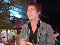 Andrew James Allen on Gone with the Wind and Vivien Leigh departing Guy Hepner Gallery in Hollywood Stock Footage