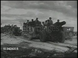 1944: BATTLE OF BIAK: VS 41st Infantry Regiment in amphibious landing craft landing on Biak beach, M4 Sherman tanks rolling onto beach, infantry & tanks advancing inland, U.S. soldier firing rifle from defensive position. WWII, Pacific Front Instructional Video