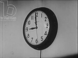 Man at work with his boss. USA, 1953 Stock Footage