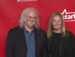David Crosby and Jan Dance at 2014 MusiCares Person of The Year Honoring Carole King Stock Footage