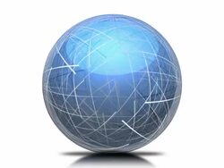 Blue Sphere Network Concept Loop Stock Footage