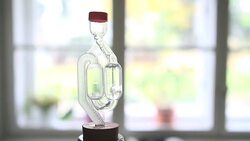 Fermentation plug bubbles - homemade wine fermentation Stock Footage