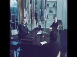 SYND 27-12-73 RICHARD NIXON MEETS SOVIET AMBASSADOR ANATOLY DOBRYNIN News Clip
