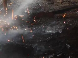 Sparks Falling Stock Footage