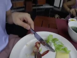 Eating food Point of view Stock Footage