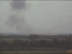 Amateur Vietnam Marine Footage of US Airplanes Bombing - Soldier Watching through Binoculars Stock Footage