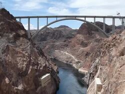 Hoover Dam Bypass Bridge Stock Footage