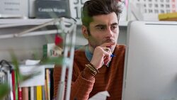 Working hard on finish the project Stock Footage