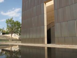OKC Reflecting Pool at the Bombing Memorial Stock Footage