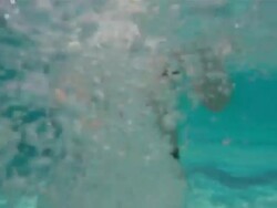 MS Girl in swimming pool / Santa Maria, Sal, Cape Verde Stock Footage