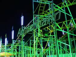 Young people on Rollercoaster Stock Footage