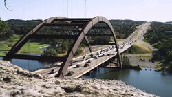 Pennybacker bridge, time lapse Stock Footage