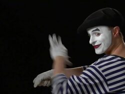 Mime Rope Pull 1 Stock Footage