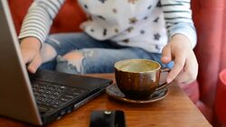 HD:Woman working with coffee in coffee shop Stock Footage