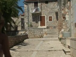 Teenage girl walking on street Stock Footage