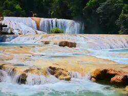 Agua Azul Waterfall Mexico Stock Footage
